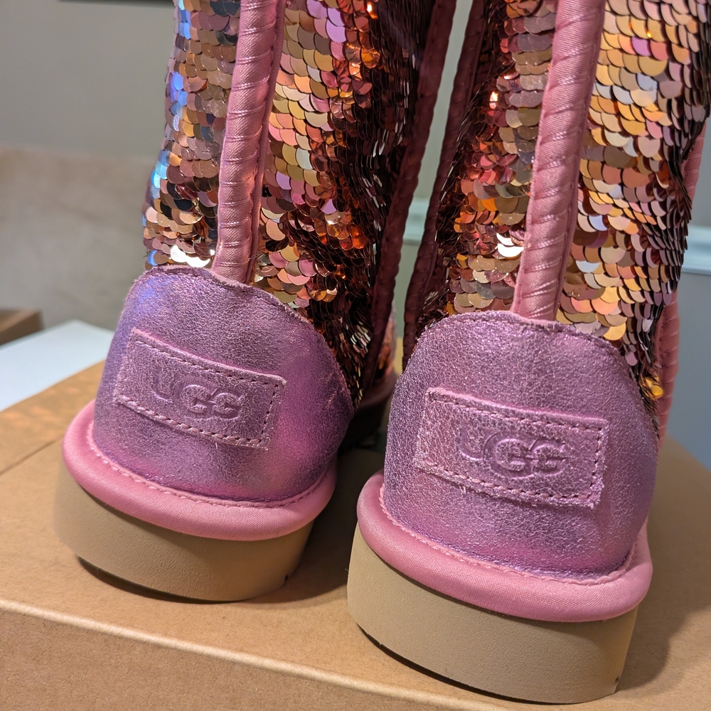 UGG Glittering Pink Sequin Boots